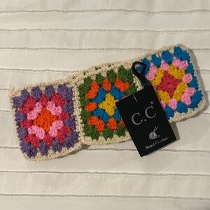 C.C Multicolor Hand-Crocheted Headband
